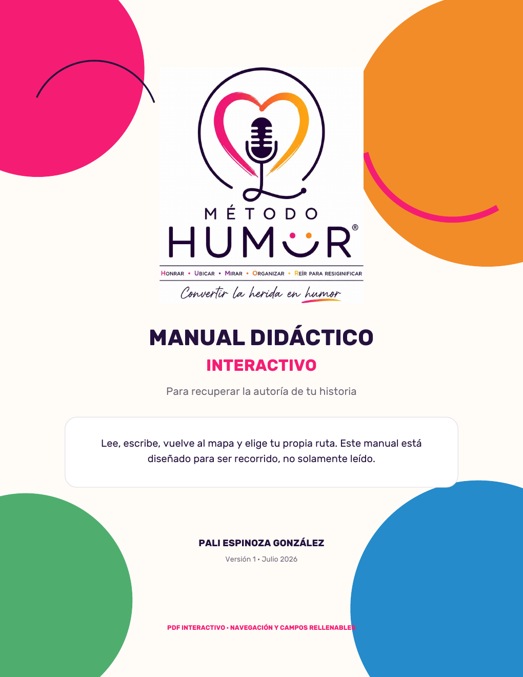Portada de M&eacute;todo HUMOR, manual did&aacute;ctico interactivo